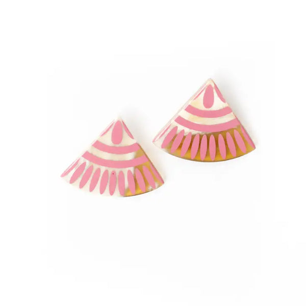 Sunshine Tienda- Blush Tile Earrings
