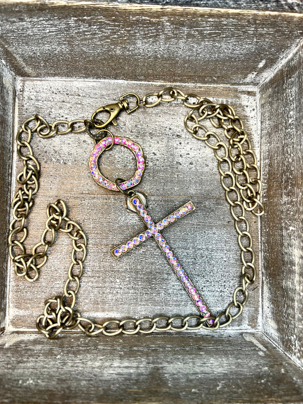 Large Chain Cross Necklace