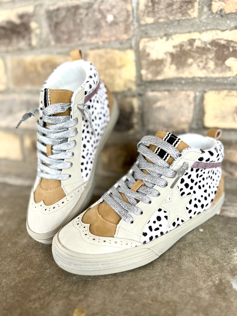 Paulina Sneaker Blk/White Spotted