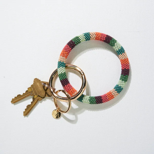 Ink + Alloy Seed Bead Key Ring